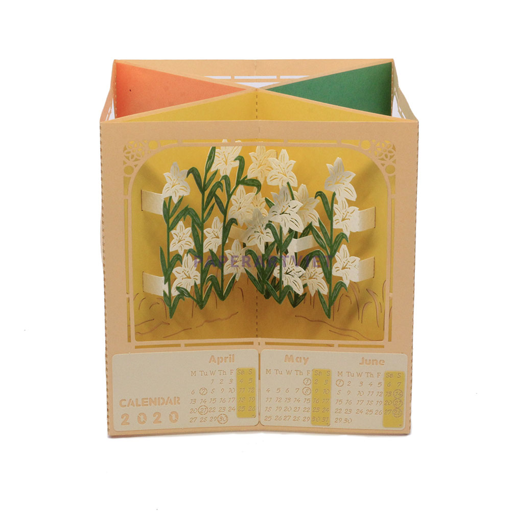 Four seasons desk calendar