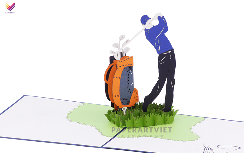 Golf pop up card